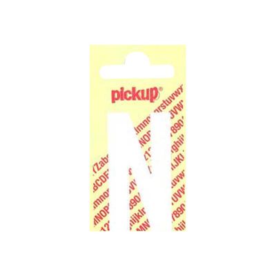Pickup - Étiquette autocollante - 90 mm - Lettre N - blanc mat