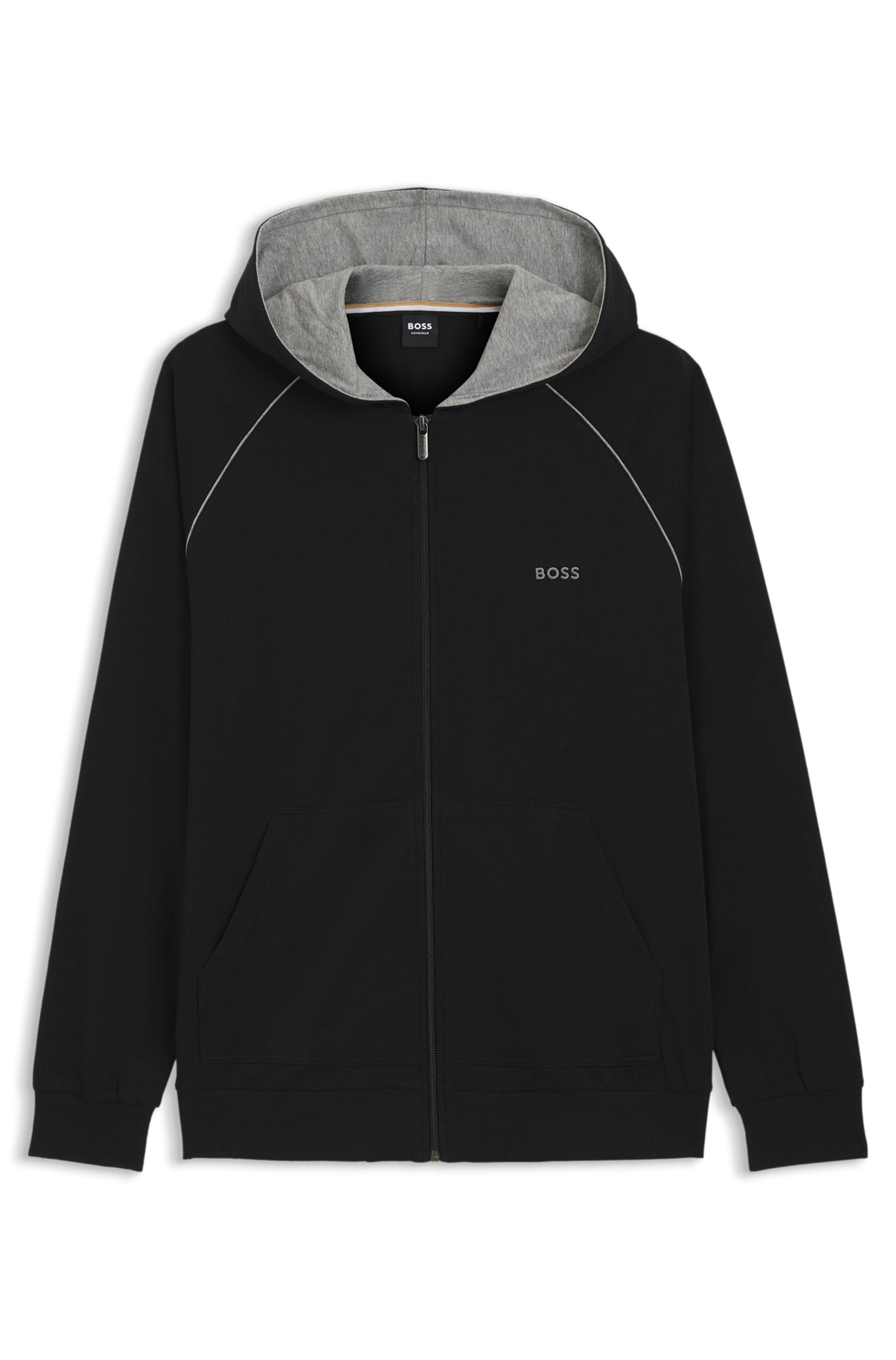 BOSS Kapuzensweatjacke »Mix&Match Jacket H«, mit BOSS Stickerei auf der Brust