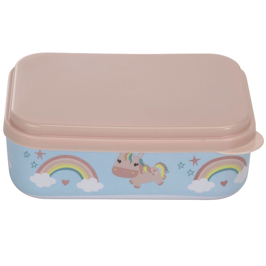 Lunchbox en mélaminé - Licorne - Ecru