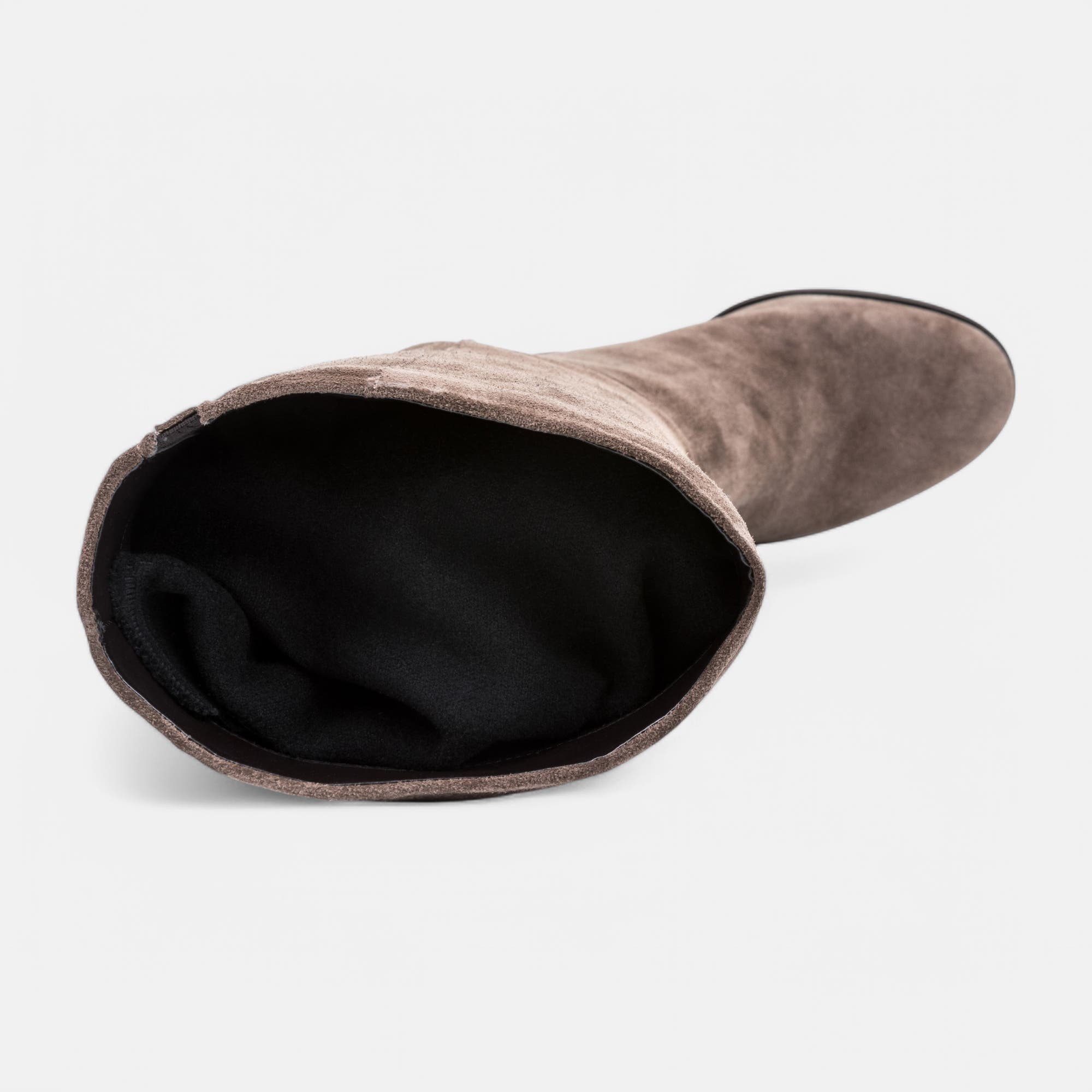 Bottes à talon Femme en cuir taupe