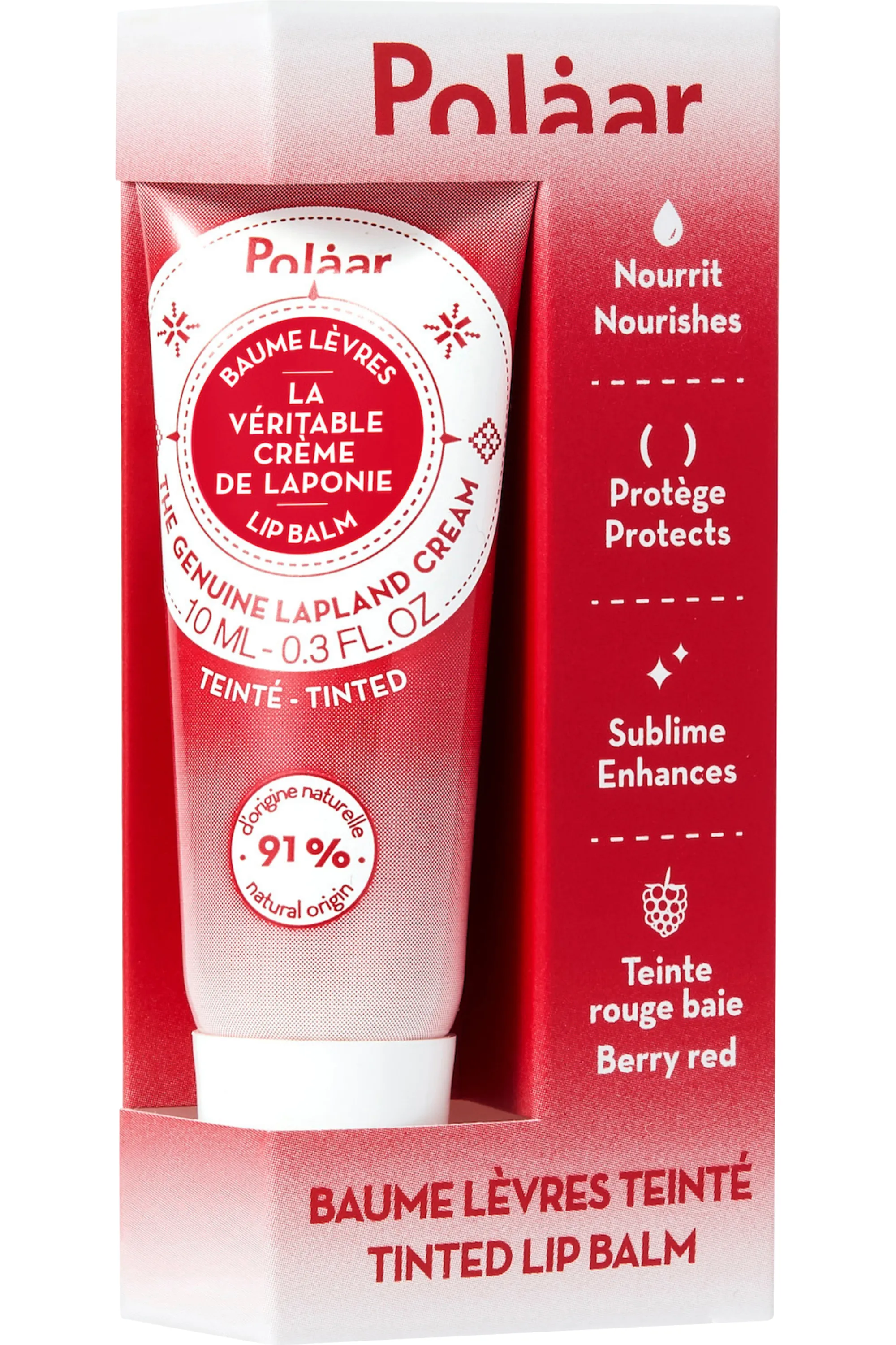 Polaar Baume lèvres teinté La Véritable Crème de Laponie aux 3 baies arctiques-10 ml