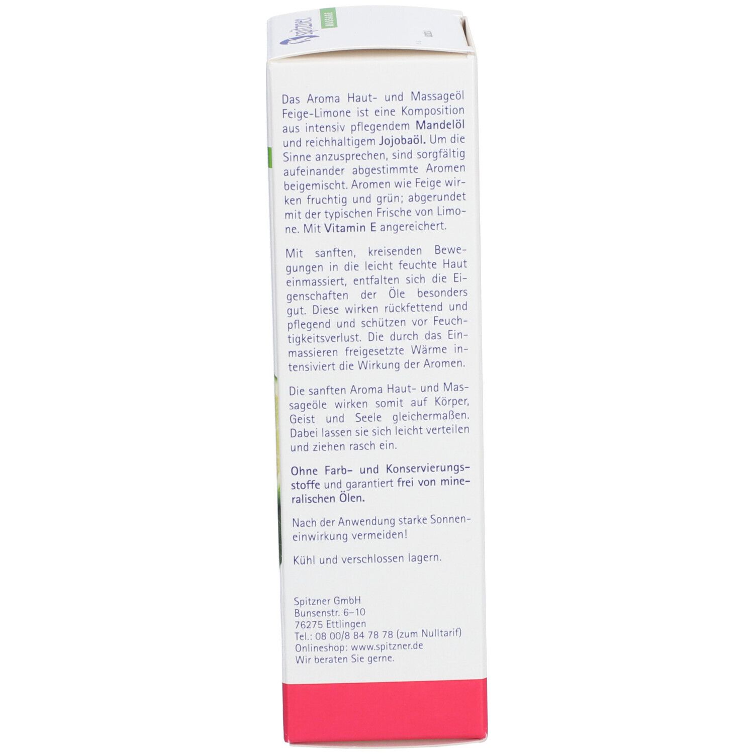 Spitzner® Haut- und Massageoel Feige Limone