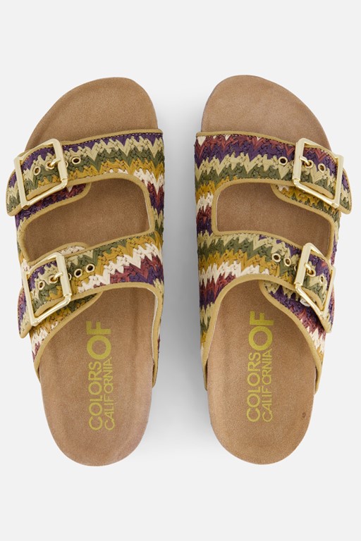 Colors of California Raffia Sandalen beige