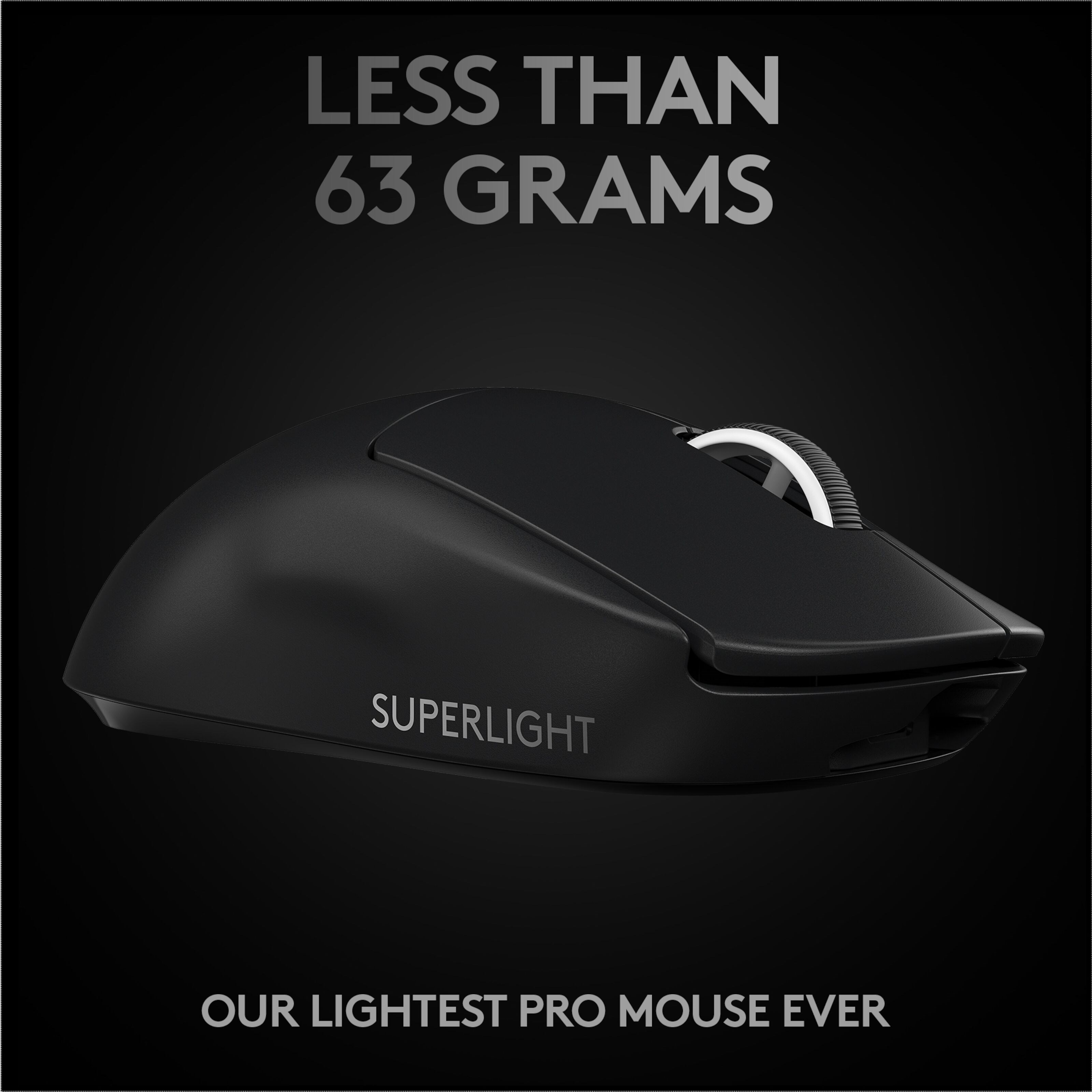 Logitech G Pro X Superlight Trådløs gamingmus Svart