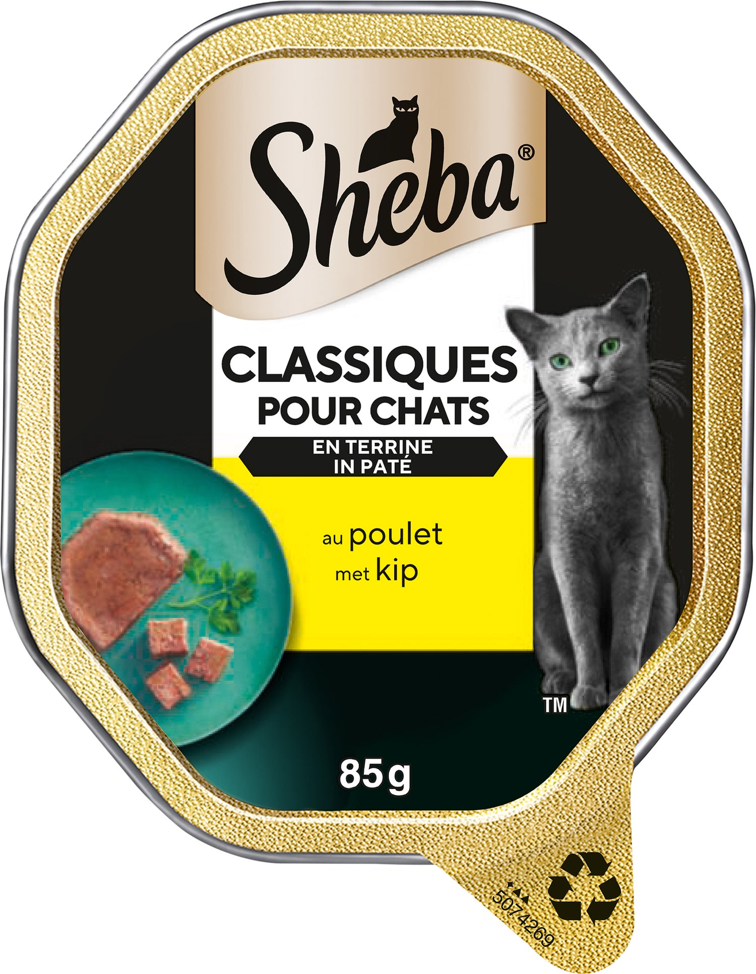 Sheba natvoer Classics Paté kip 85 g