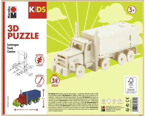 Marabu Kids 3D Puzzel Vrachtwagen