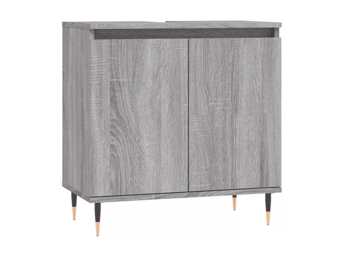 Armoire de bain sonoma gris 58x33x60 cm bois d'ingénierie