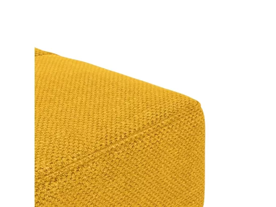Canapé-lit à 2 places avec deux oreillers jaune tissu