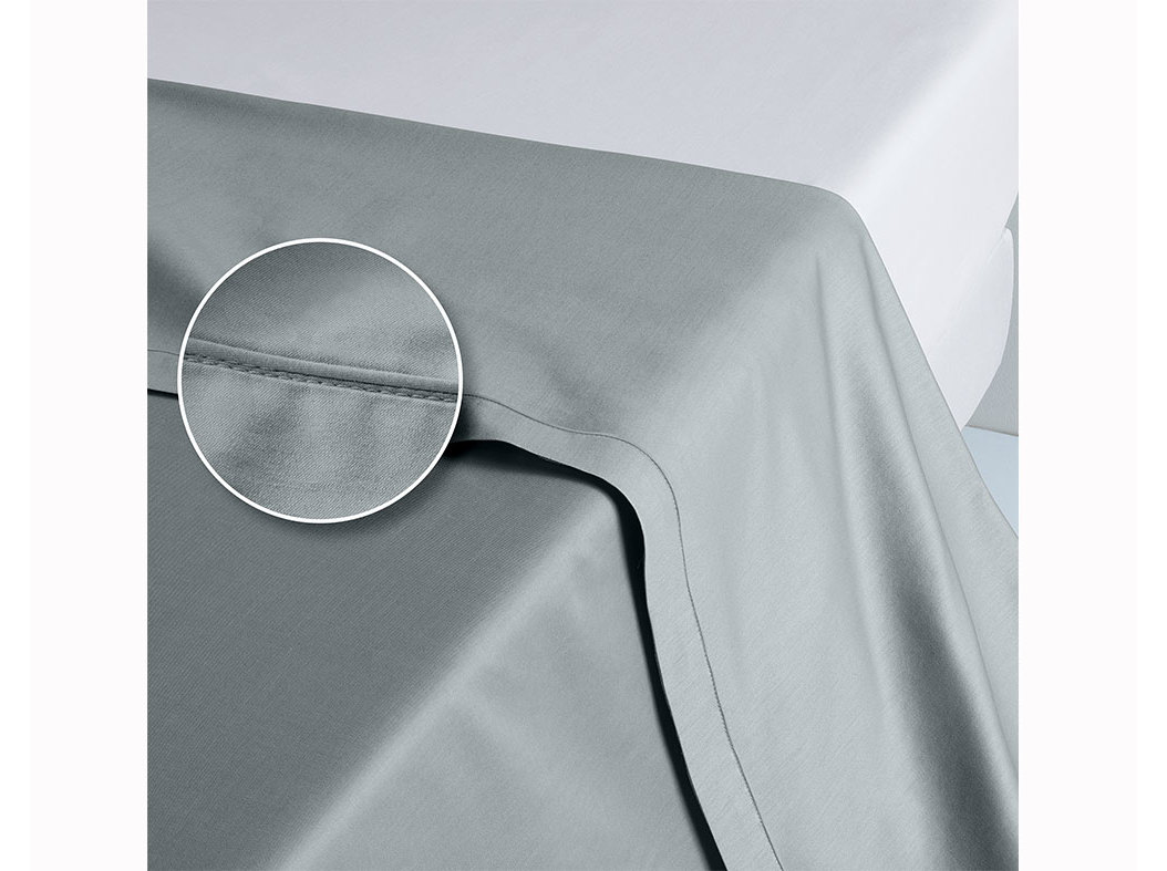 LENÇOL INDIVIDUAL ACTUEL PERCAL CINZENTO 100% ALGODÃO 260X280CM