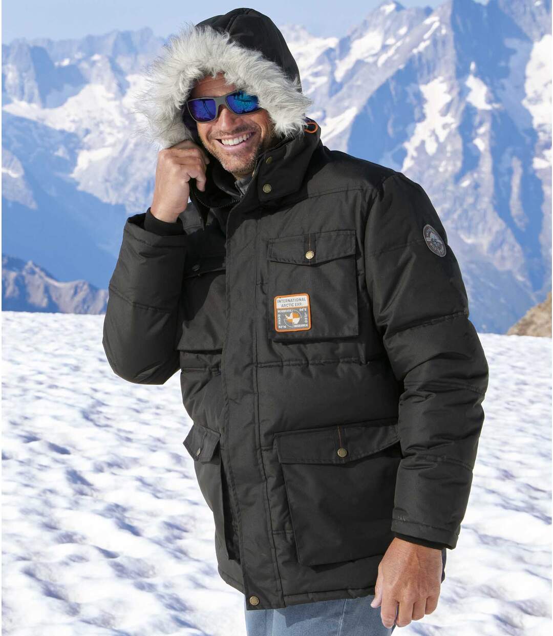 Parka Grand Froid à Capuche Fausse Fourrure