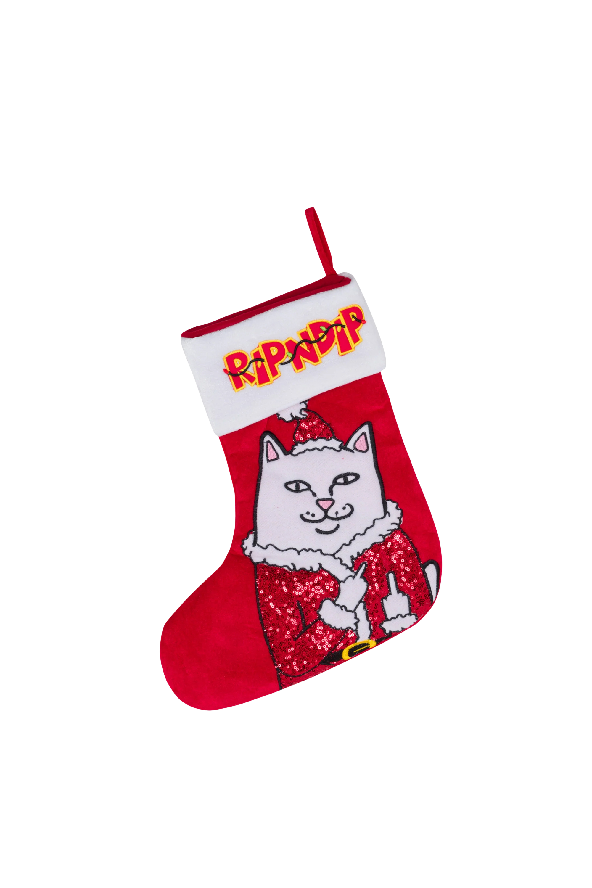 RIPNDIP Chaussette de noël LORD SANTA CH Noir