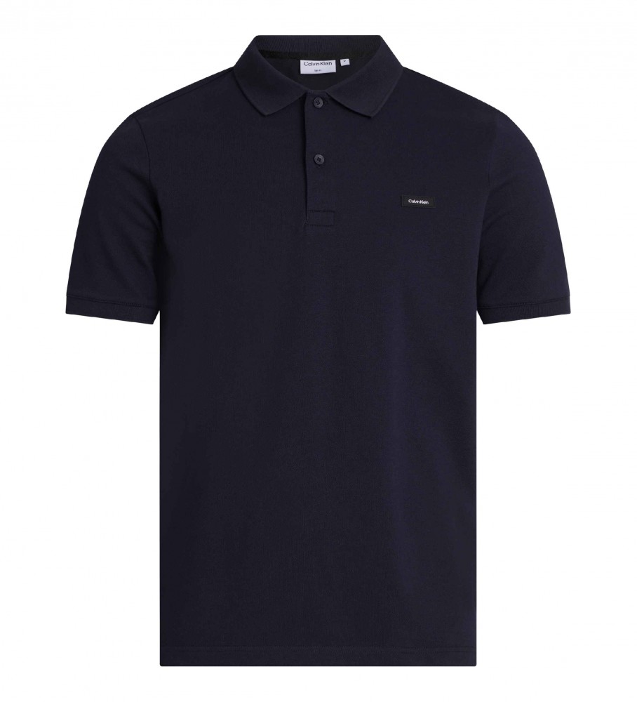 Polo Calvin Klein Azul Marinho Stretch Slim Piqu