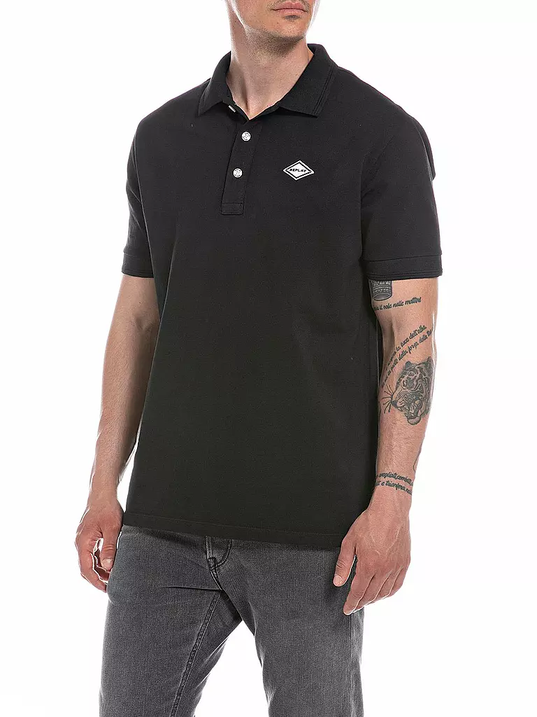 REPLAY Poloshirt  schwarz