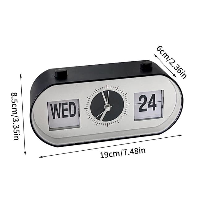 Manual Side Ur Rotation Skrivebord Vækkeur Kalender Ur
