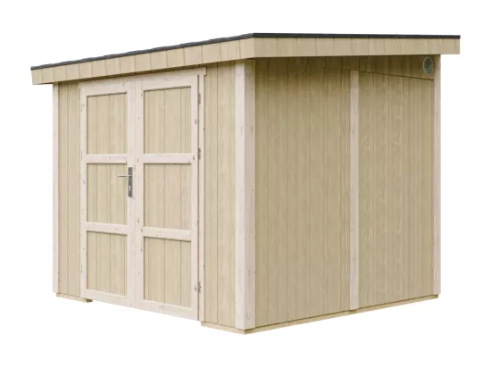 Abri de Jardin Qualité Premium 5,9 m² - H231x248x294 cm - Sans plancher e paroi latérale - Timbela M938B-HARVEST HONEY