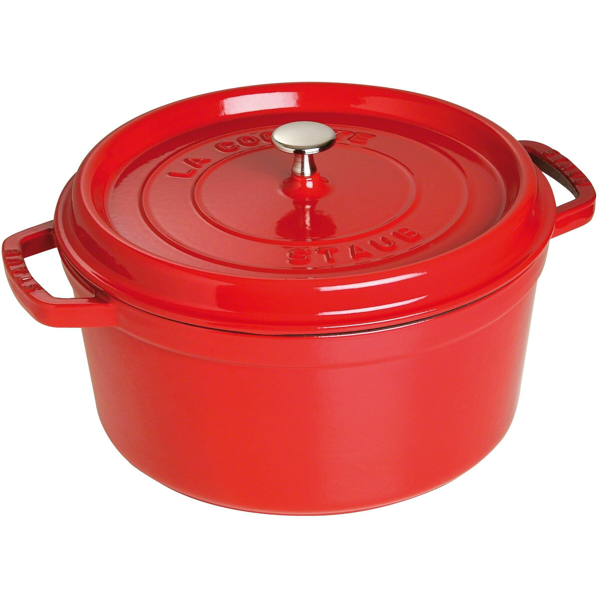 Rund Gryte 28 cm 6,7 liter Rød