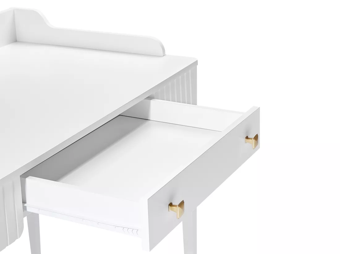 Bureau console avec 1 tiroir - MDF - Blanc mat - RENEVI de Pascal Morabito