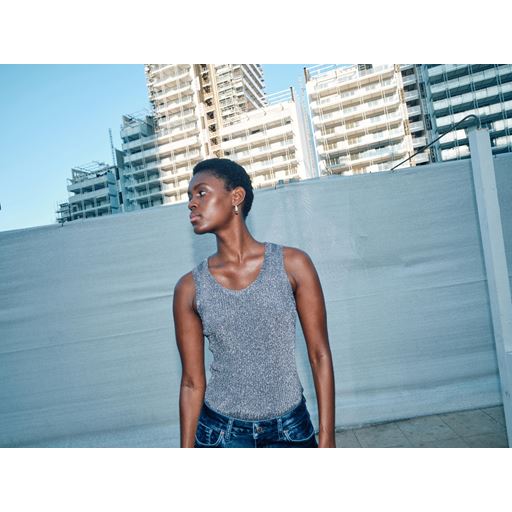 Mos Mosh Relena Imanja Knit Tanktop, Asphalt, L
