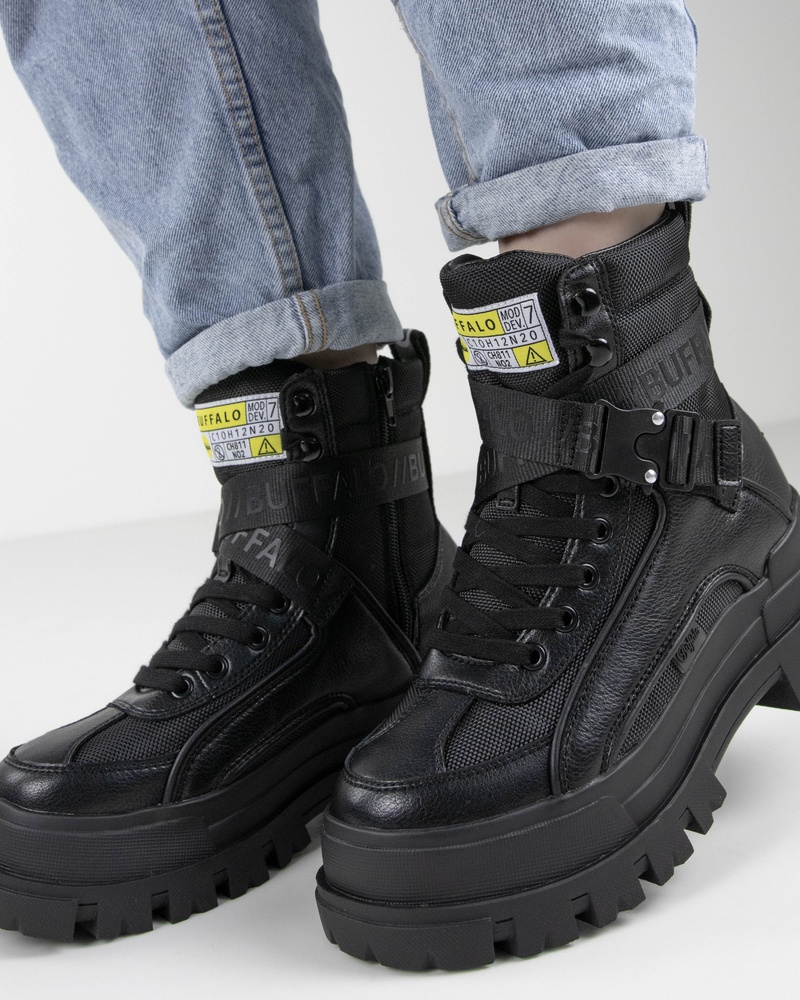 Buffalo Aspha Com 1 Veterboots  - zwart