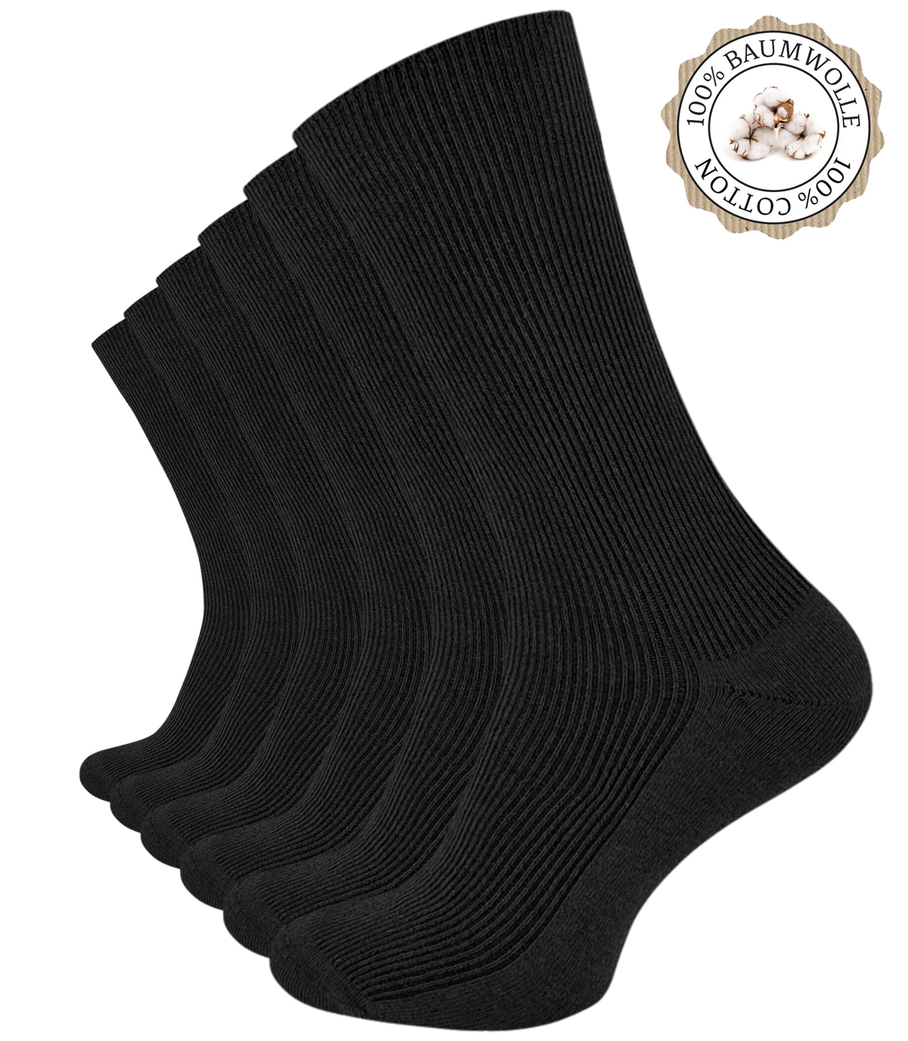 Clark Crown® 6 Paar 100% Baumwoll-Socken