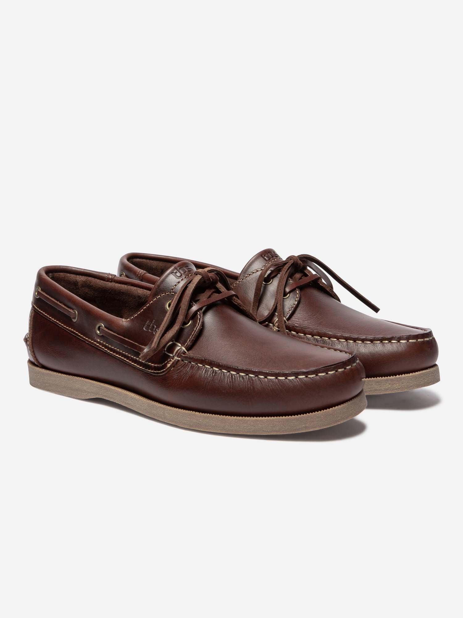 Chaussures Bateau Homme Cuir Acajou