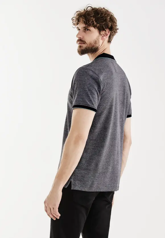 Oxford Poloshirt - faded black