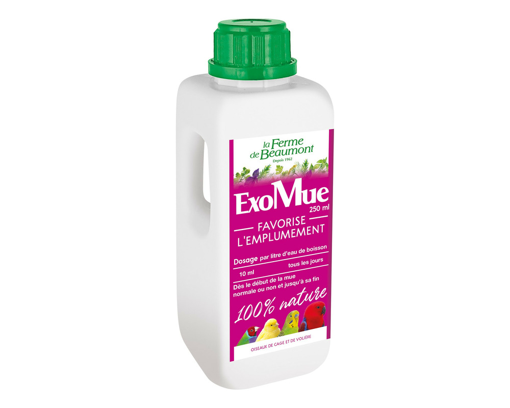 Exomue 250 ml • mue des plumes canaris, perruche, oiseaux exotiques