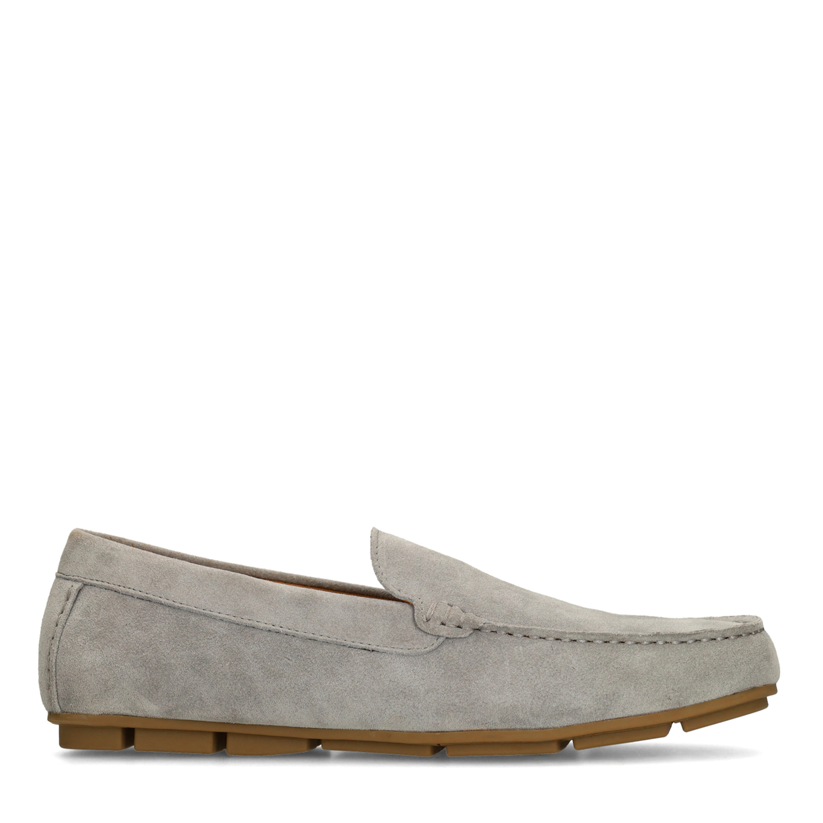 Grijze suède loafers