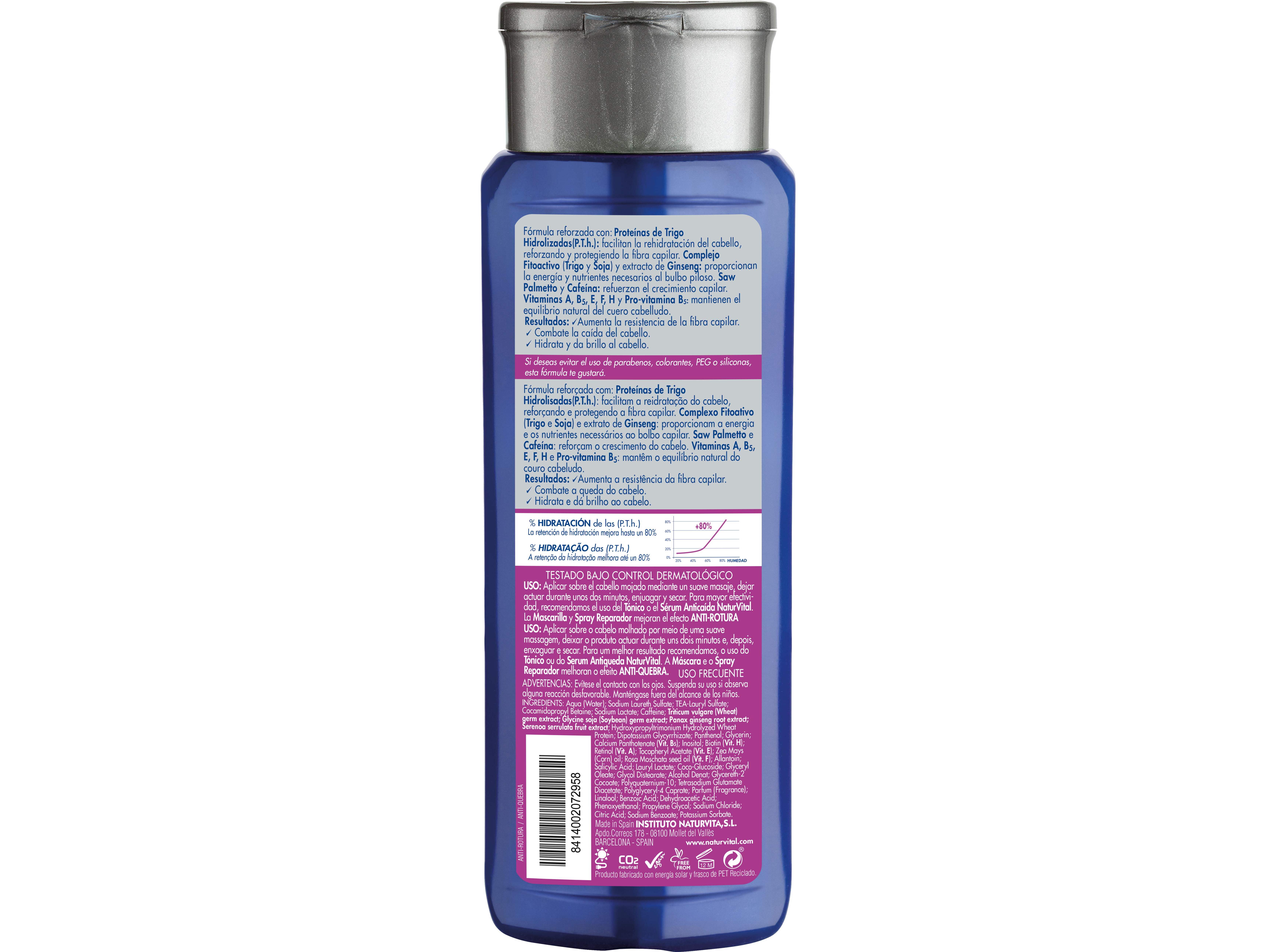 Champô Antiqueda & Antirotura Mulher Natur Vital 300ml