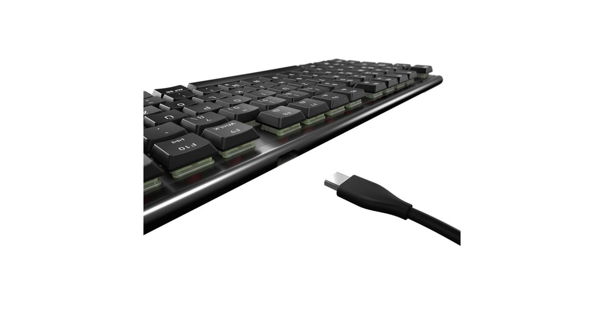 CHERRYMX 10.0N RGB, toetsenbord  (Zwart, EU lay-out (QWERTY), Cherry MX Low Profile Speed, RGB, ABS)