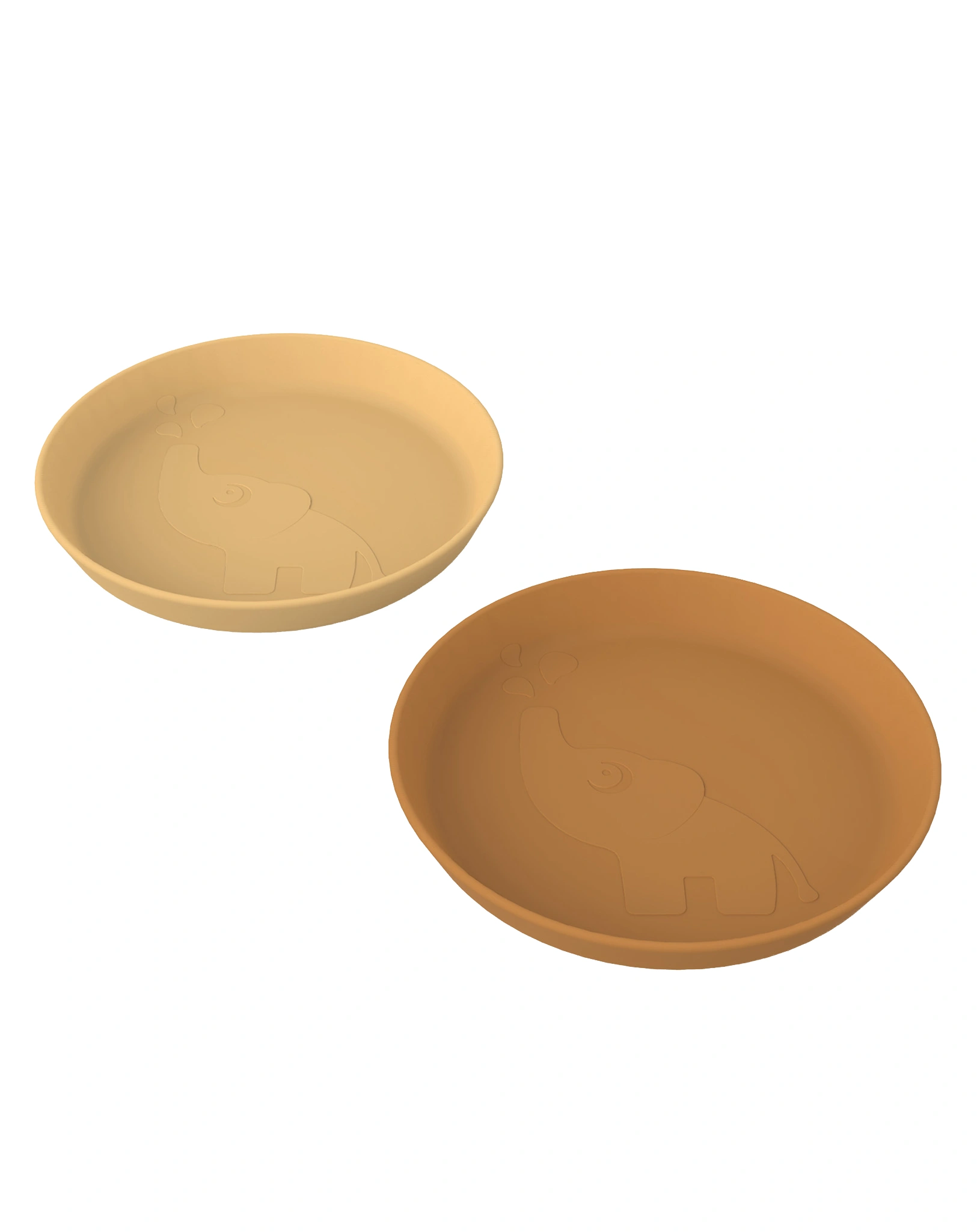 Kunststoff-Teller KIDDISH - ELPHEE 2er Pack in senfgelb