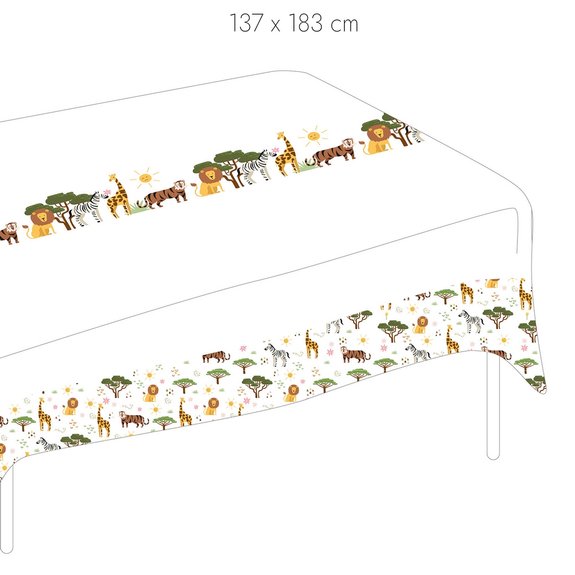 Nappe en papier Savane 137 x 183 cm