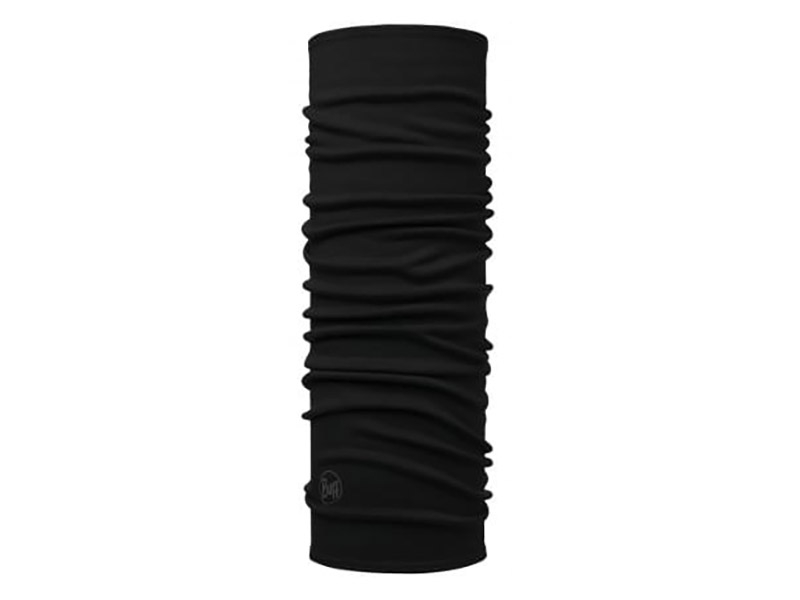 Buff Merino Midweight nekwarmer - Solid Black