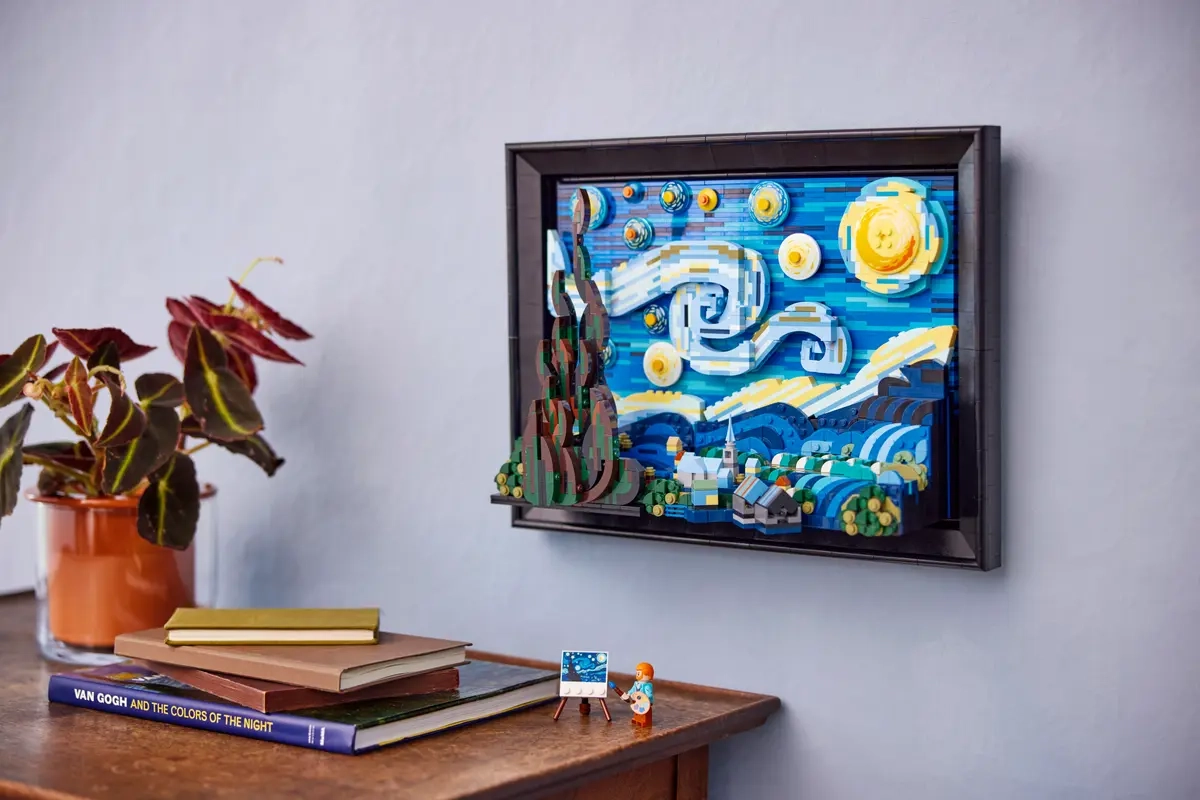 (2316-tlg. Set) Ideas Klemmbausteine Vincent van Gogh Modell Bausatz (21333) - Sternennacht
