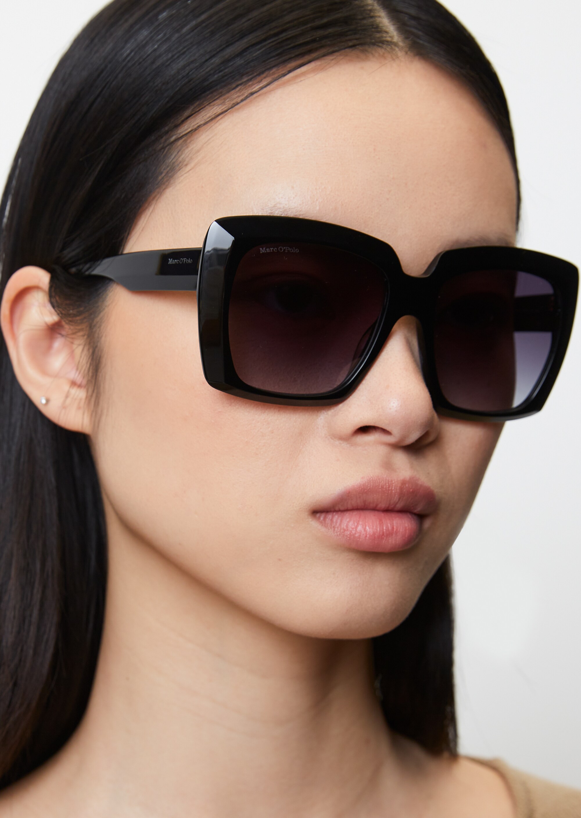 Unisex-Sonnenbrille mit breitem Bio-Acetat-Rahmen