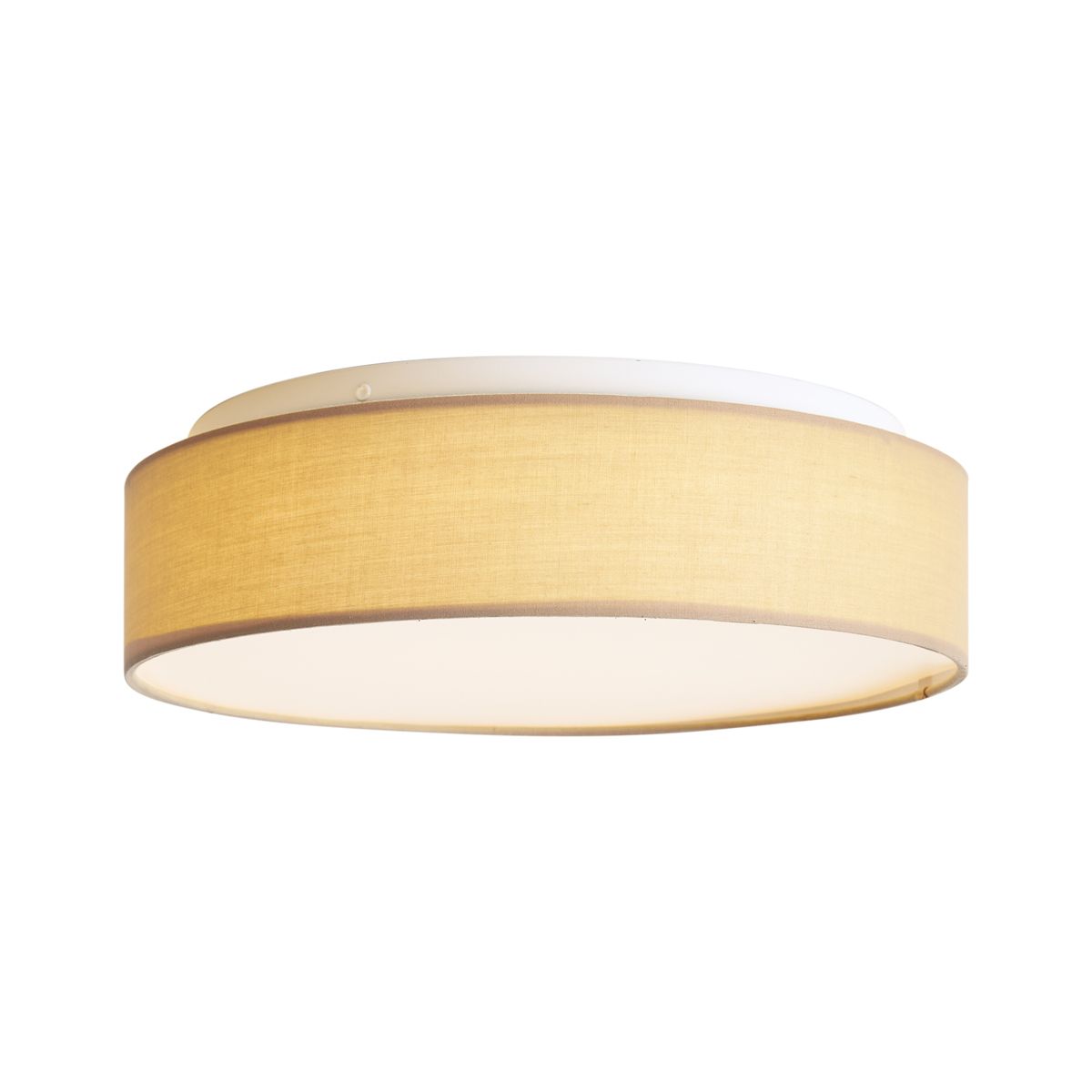 Smart plafondlamp beige 35cm incl. LED en afstandsbediening - Flat drum