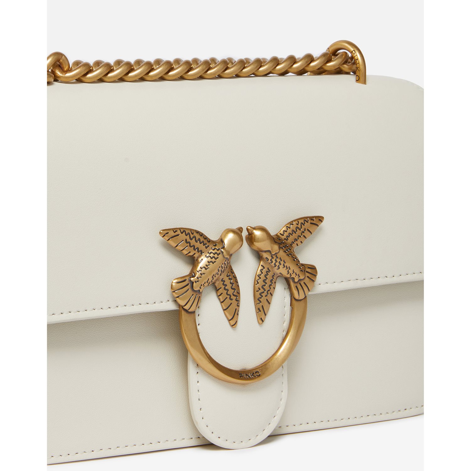 Pinko Love One Mini Dc Vitello Seta white