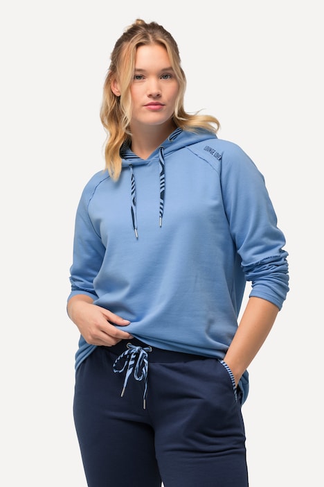 Loungewear-Hoodie, Kapuze, Rollkanten, Langarm