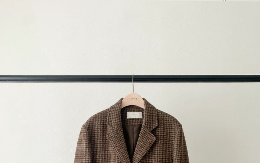 petalrushed - Pied-de-poule blazer met knoopjes