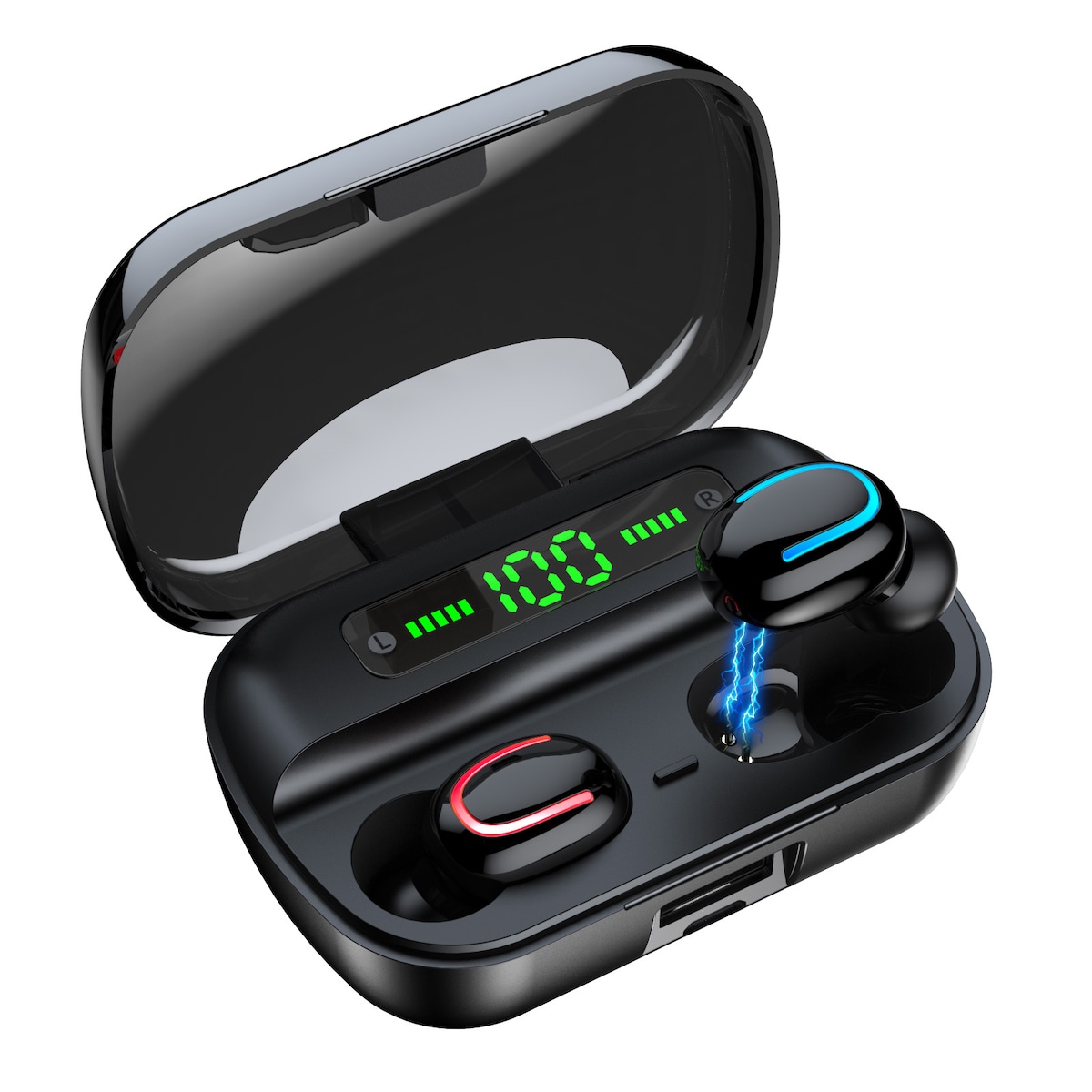 Trådløse hodetelefoner Bluetooth 5.1 Sort