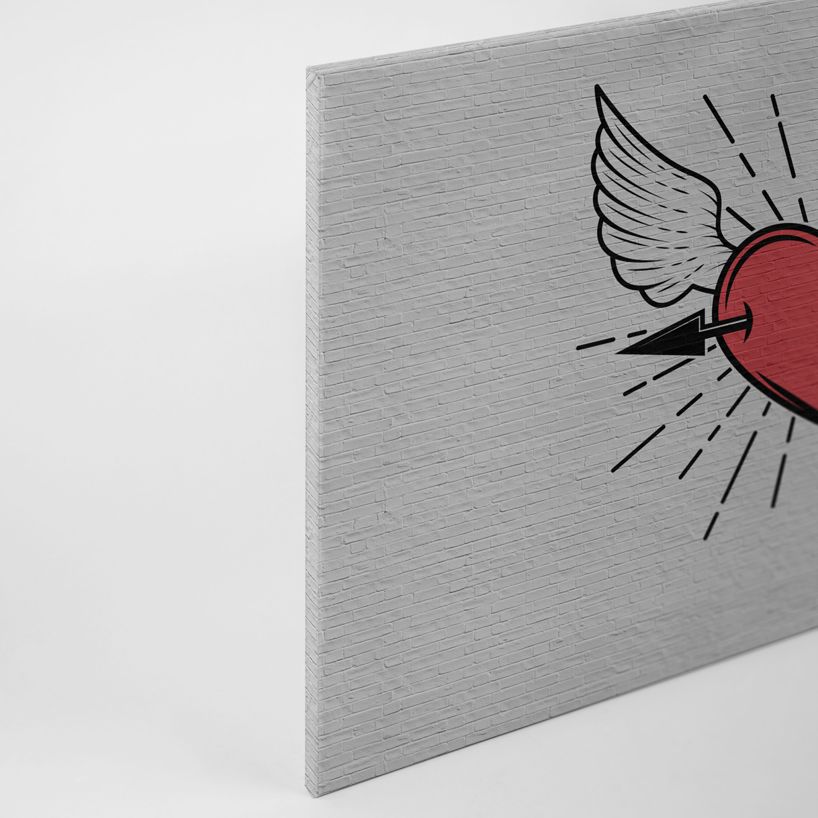 Leinwandbild TATTOO - rot-schwarz - 90x60 cm