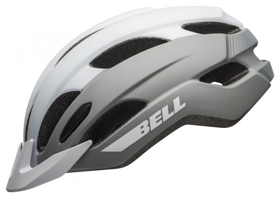 Casque Bell Trace Mat Blanc Gris