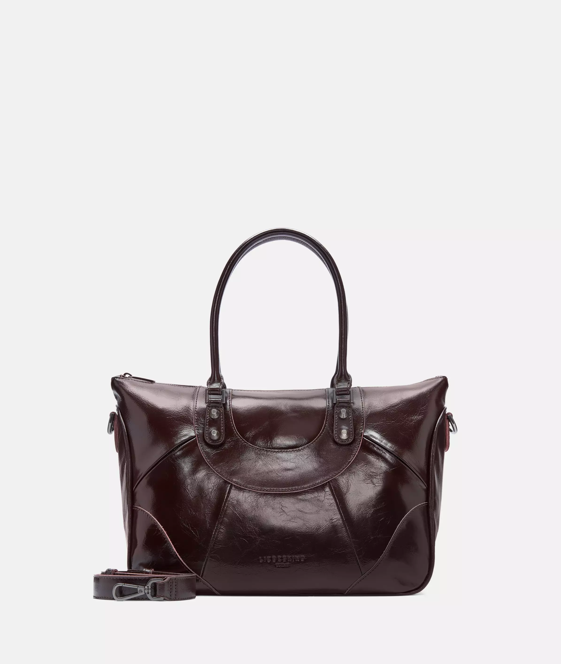 Satchel Spacious bag with glossy finish