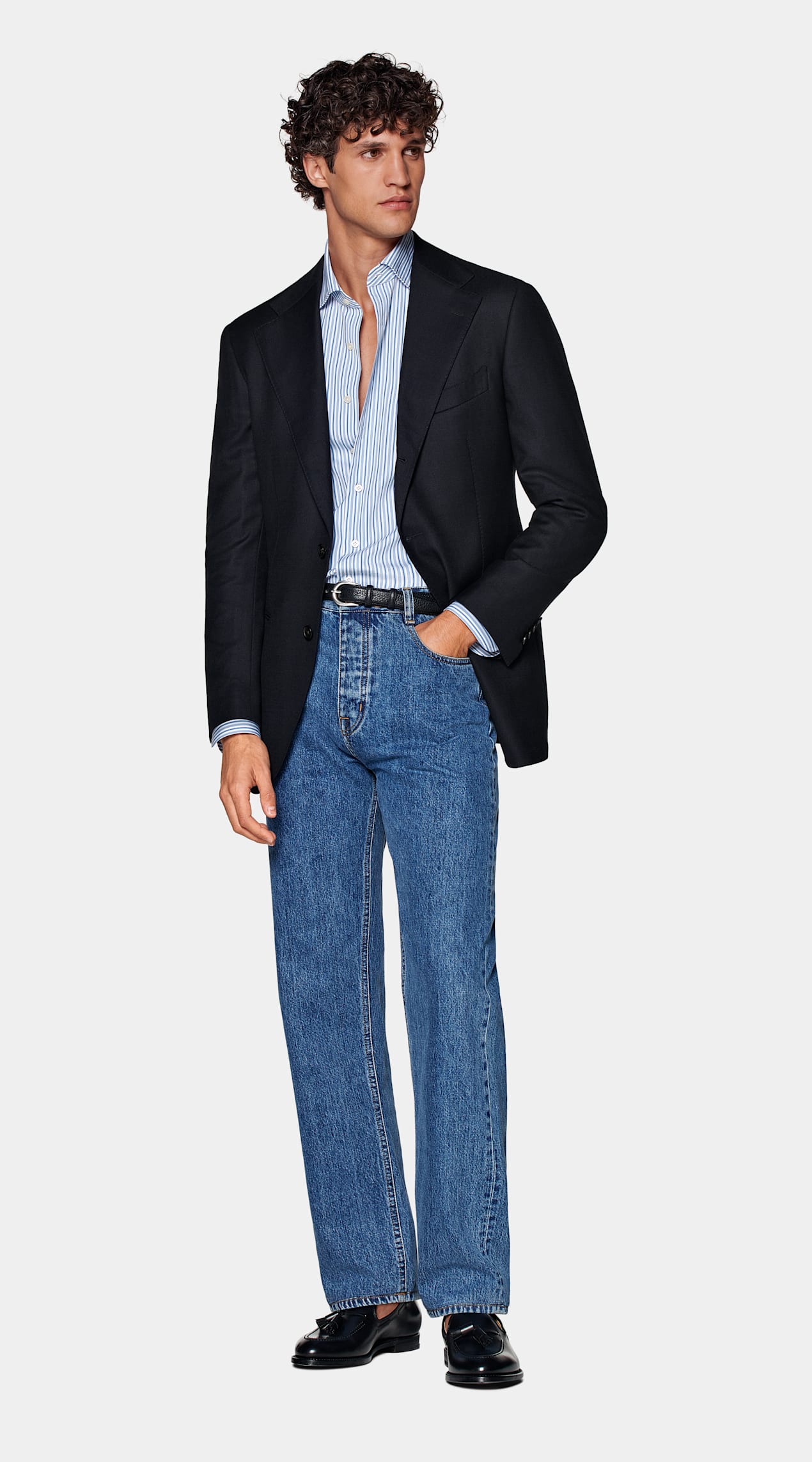 Blazer Roma coupe Relaxed bleu marine