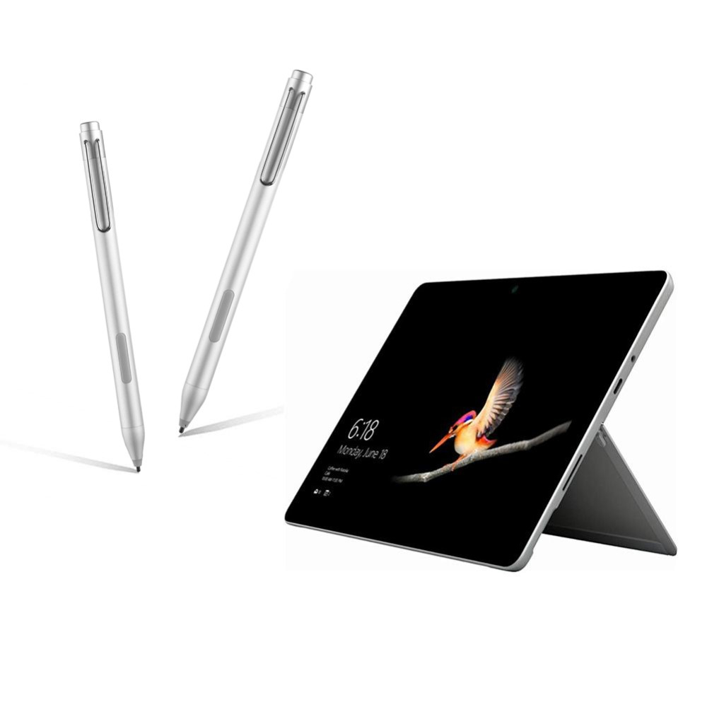 Präzisions Stylus Touch Pen für Microsoft Surface Pro / Go / Book / Laptop / Studio mit Druckempfindlichkeit (inkl. AAAA Batterie) - Silber