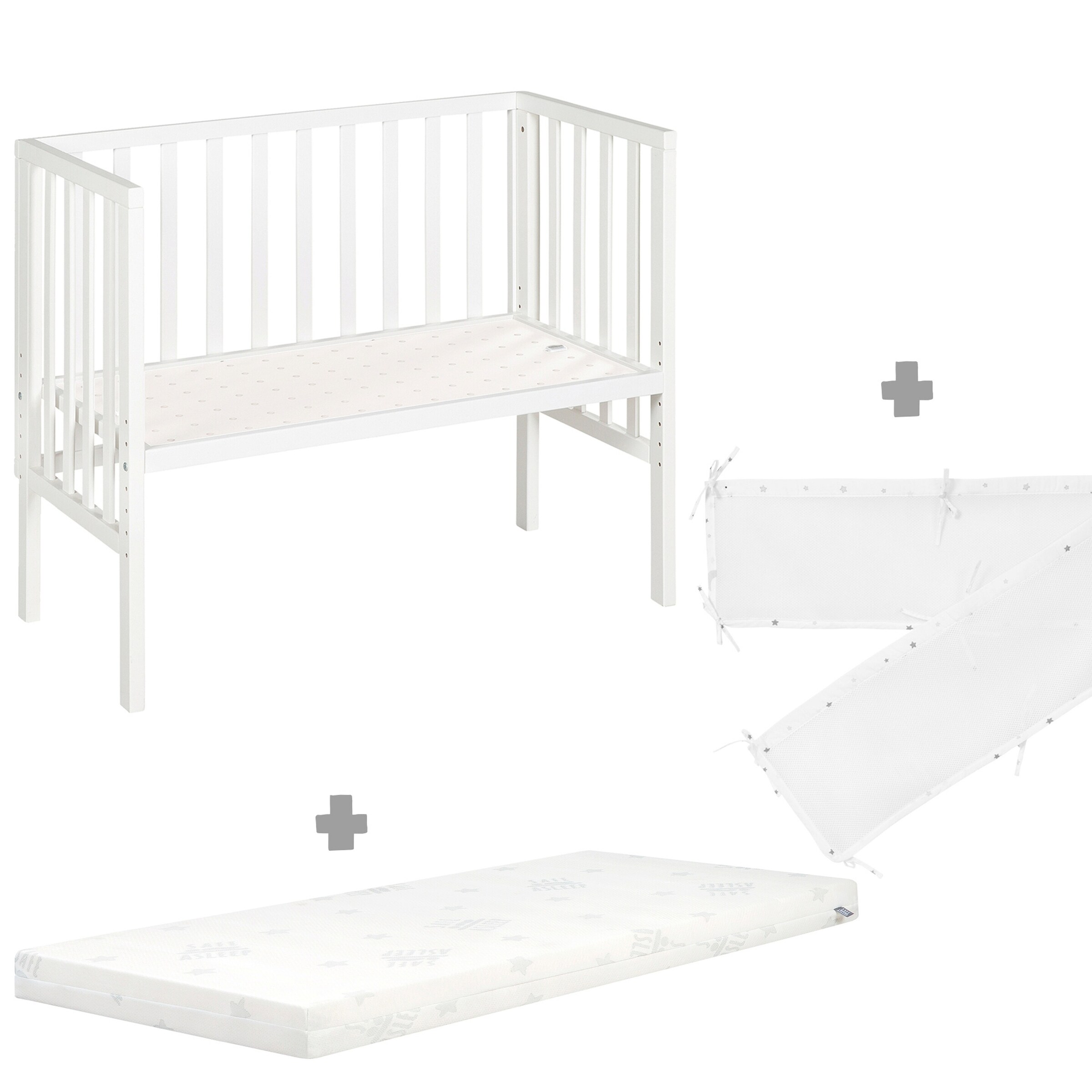 roba Beistellbett 2in1 Sternenzauber grau