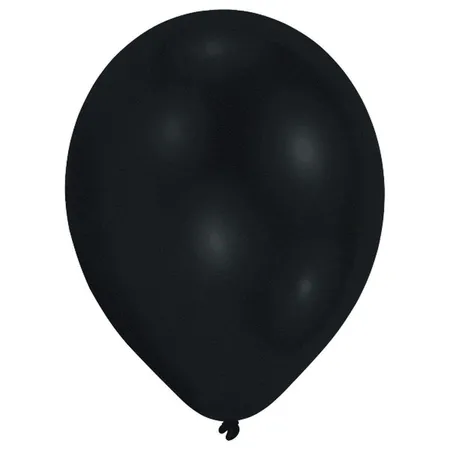amscan Latexballons schwarz, 25 Stück