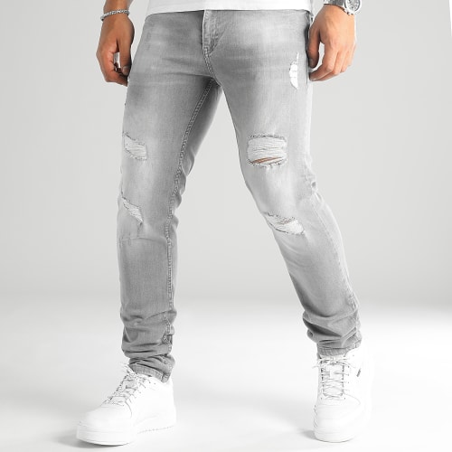 Jean Regular Fit Avec Destroy 2674 Denim Gris Clair
