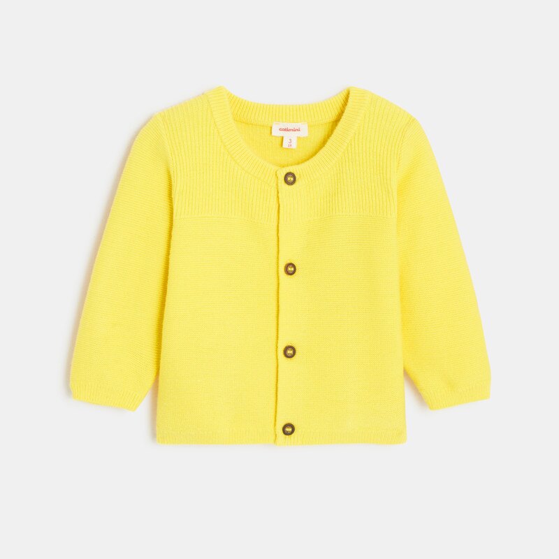 Cardigan bébé en tricot jaune Catimini Jaune