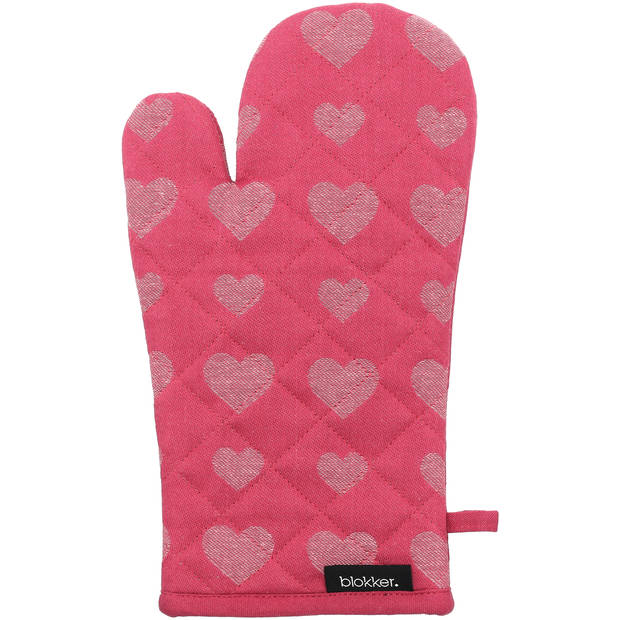 Blokker Ovenwant Hartjes - Roze